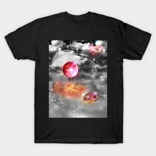 fantasy landscape fireballs T-Shirt